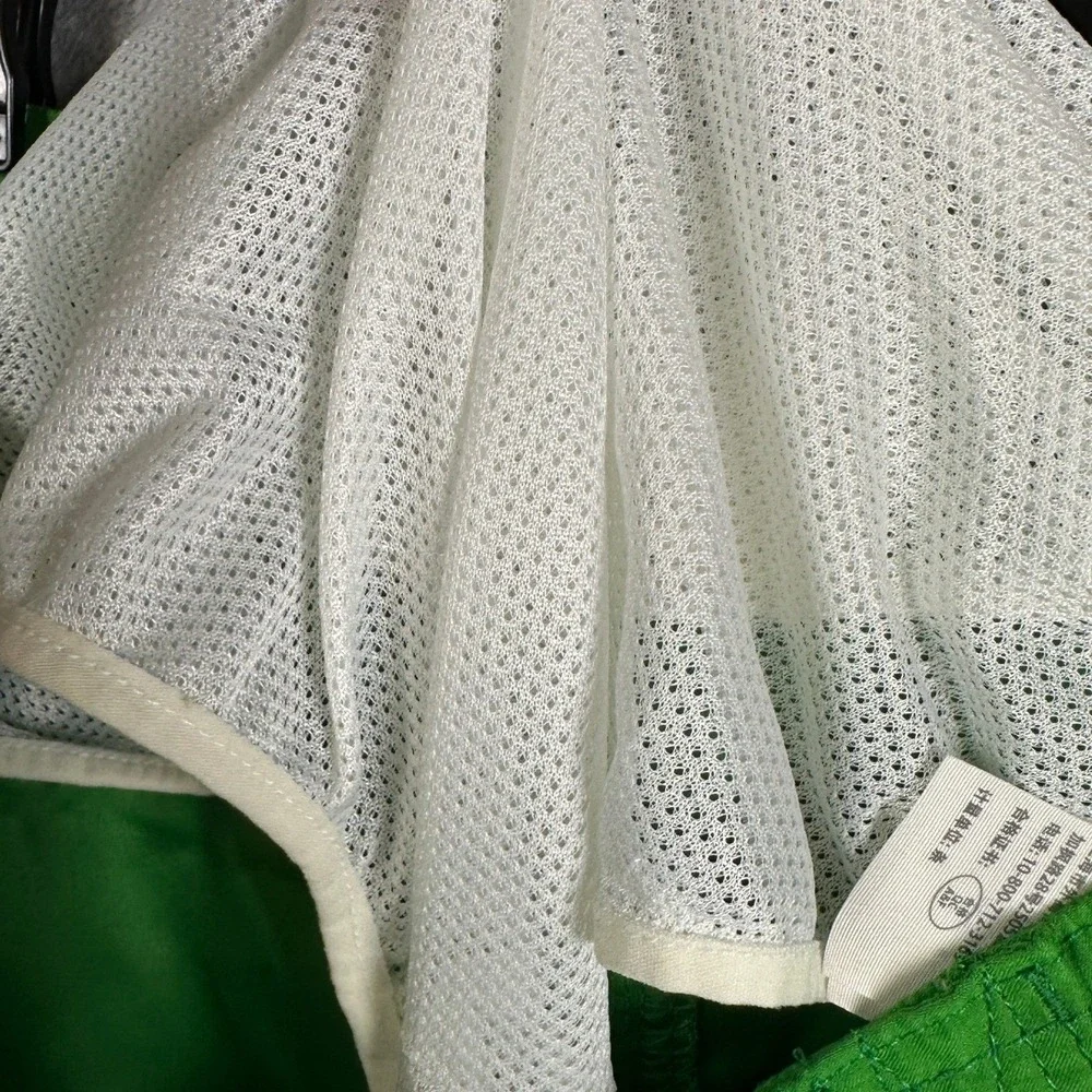 Abercrombie Fitch Swim Trunks Mens XL Green Stripes Y2K Mesh Lined Board Shorts